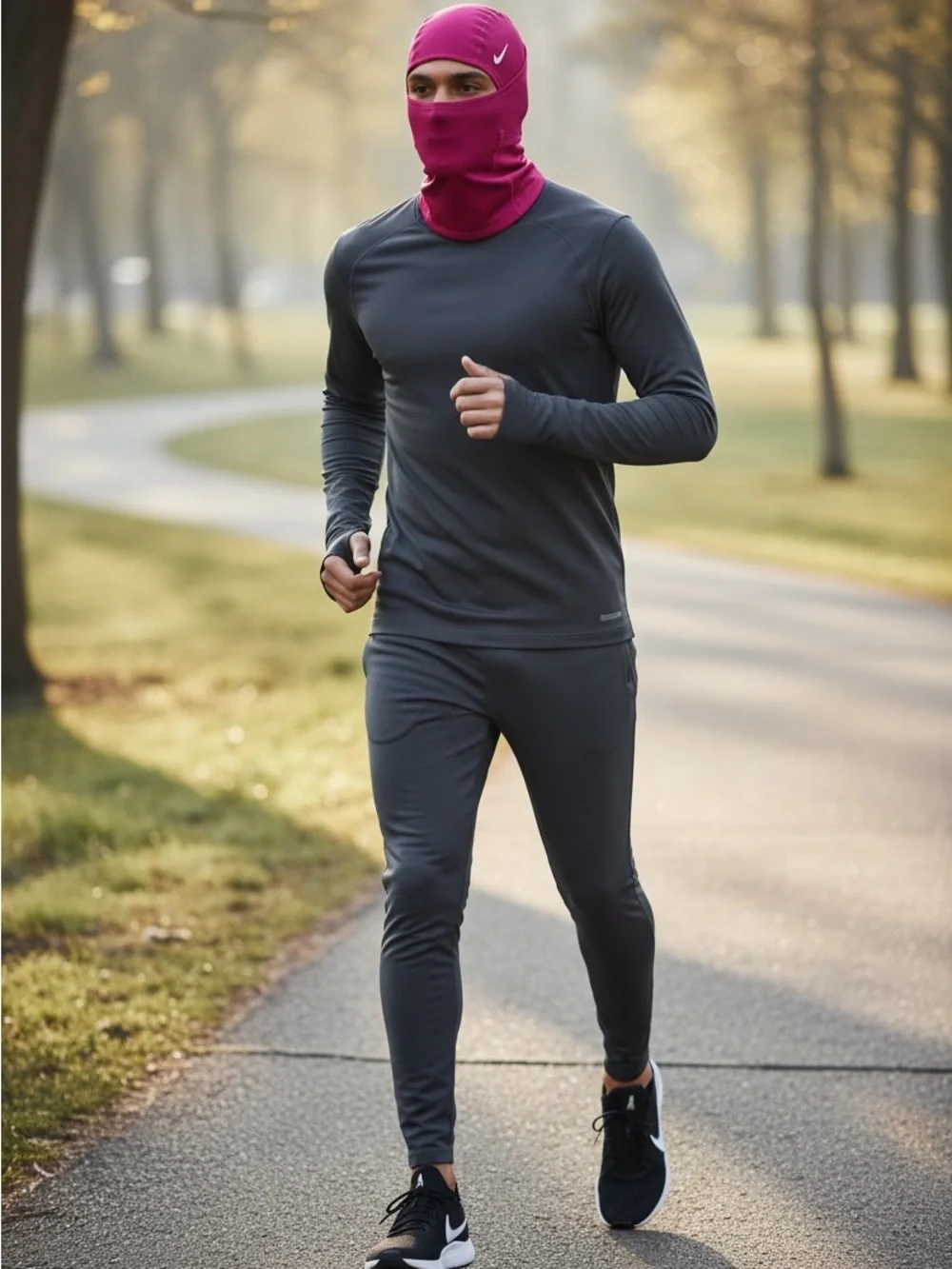 Nike Pro Hyperwarm Hood in Fuchsia